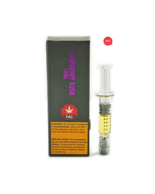 Blueberry Kush So High Premium Syringes Distillates concentrate for sale online from Chronic Farms weed store and online dispensary for mail order marijuana, dab pen, weed pen, and edibles online.