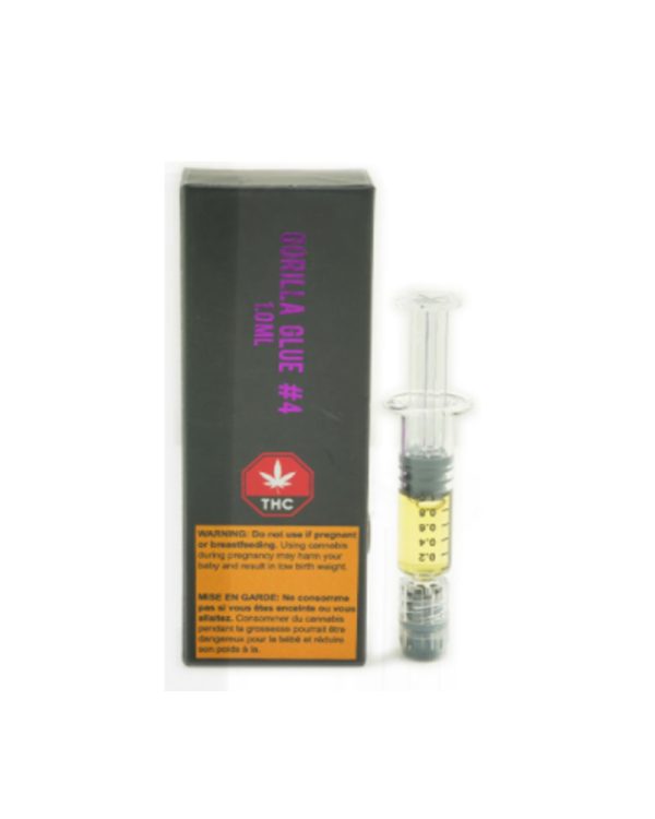 Gorilla Glue #4 So High Premium Syringes Distillates concentrate for sale online from Chronic Farms weed store and online dispensary for mail order marijuana, dab pen, weed pen, and edibles online.