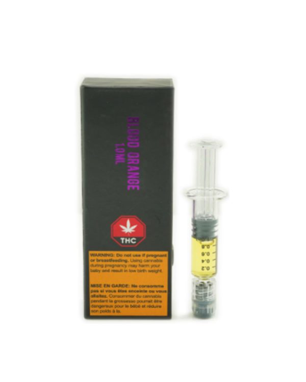 Blood Orange So High Premium Syringes Distillates concentrate for sale online from Chronic Farms weed store and online dispensary for mail order marijuana, dab pen, weed pen, and edibles online.