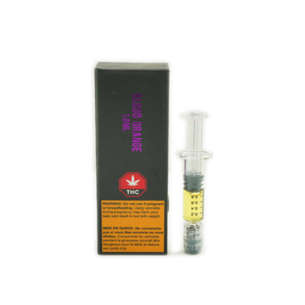 Blood Orange So High Premium Syringes Distillates concentrate for sale online from Chronic Farms weed store and online dispensary for mail order marijuana, dab pen, weed pen, and edibles online.