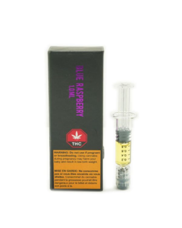 Blue Raspberry So High Premium Syringes Distillates concentrate for sale online from Chronic Farms weed store and online dispensary for mail order marijuana, dab pen, weed pen, and edibles online.
