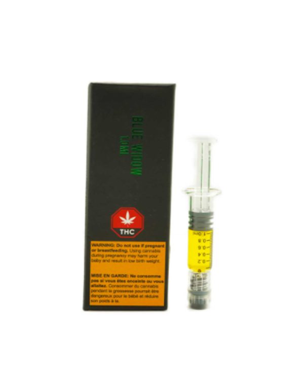 Blue Widow So High Premium Syringes Distillates concentrate for sale online from Chronic Farms weed store and online dispensary for mail order marijuana, dab pen, weed pen, and edibles online.
