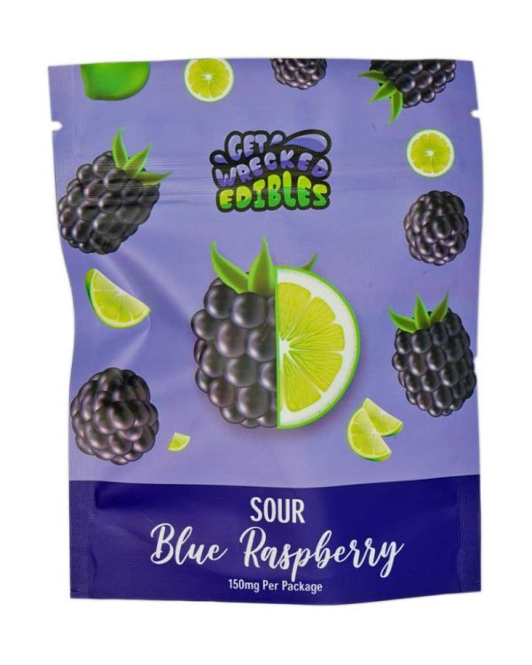 buy-online-dispensary-chronic-farms-get-wrecked-edibles-sour-blue-raspberry-gummies-150mg