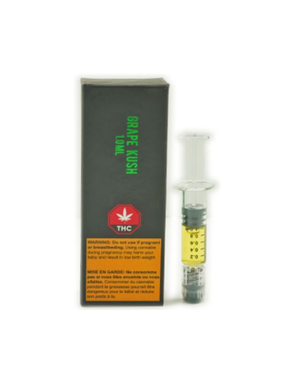 Grape Kush So High Premium Syringes Distillates concentrate for sale online from Chronic Farms weed store and online dispensary for mail order marijuana, dab pen, weed pen, and edibles online.