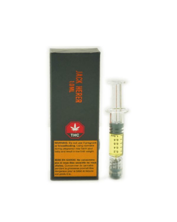 Jack Herer So High Premium Syringes Distillates concentrate for sale online from Chronic Farms weed store and online dispensary for mail order marijuana, dab pen, weed pen, and edibles online.