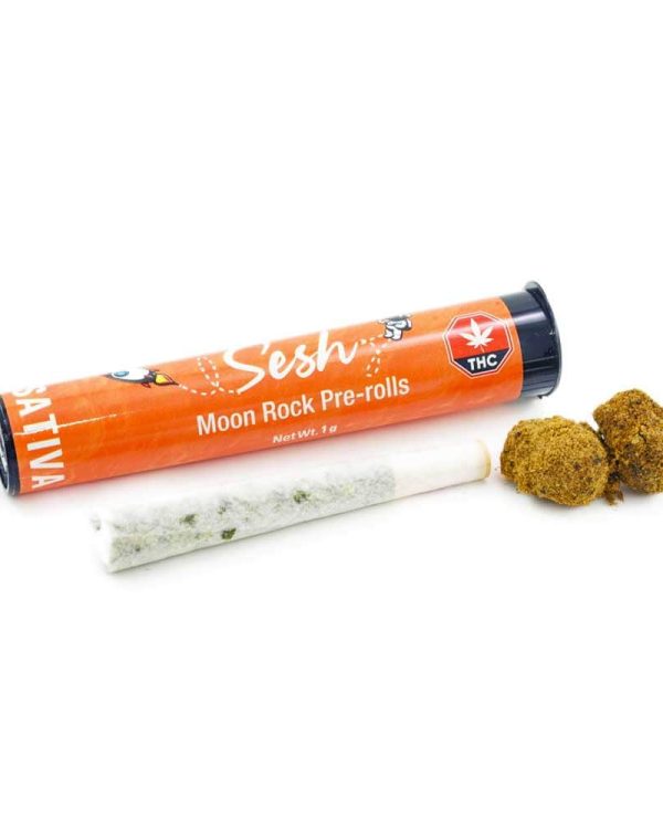 Sesh Moon Rock Pre Roll Joint Sativa online Canada for sale online at Chronic Farms weed dispensary and mail order marijuana pot shop for BC cannabis, Alberta Cannabis, dab pen, shatter, and weed vapes.