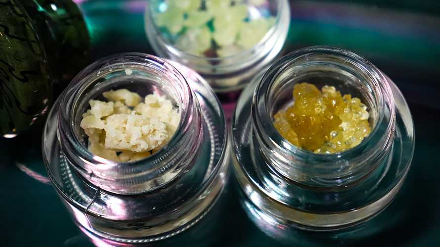 various cannabis wax concentrates