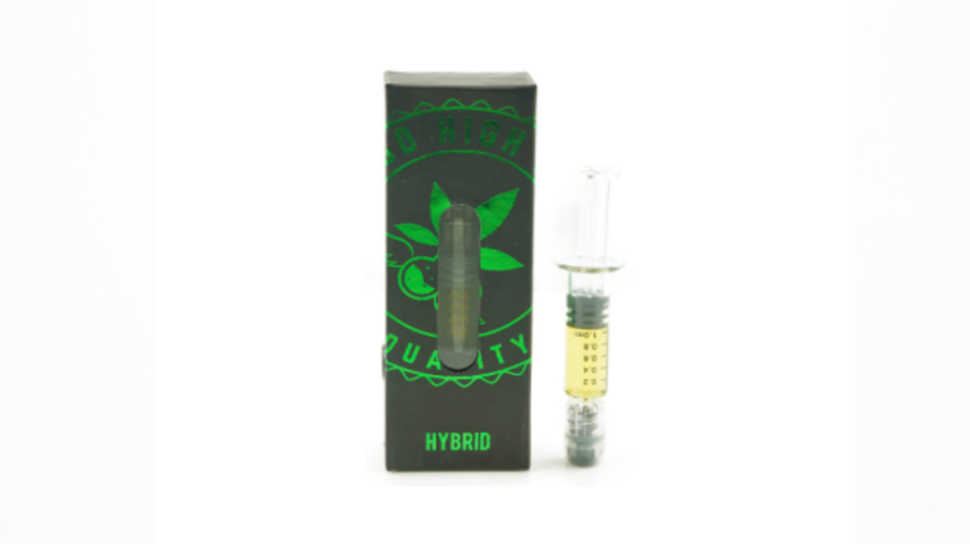 The So High Blue Dream THC distillate syringe gives a thunderous high that feels like a euphoric dreamy ride. The syringe is filled with 1 ml of distillate containing 95.79% THC.