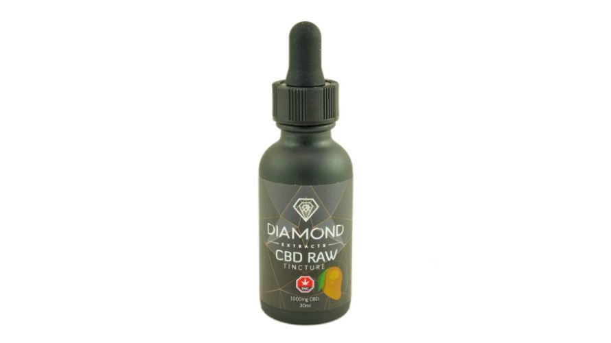 If pure CBD is more up your alley, this Diamond Concentrates – CBD Raw Tincture 1000mg is for you. 