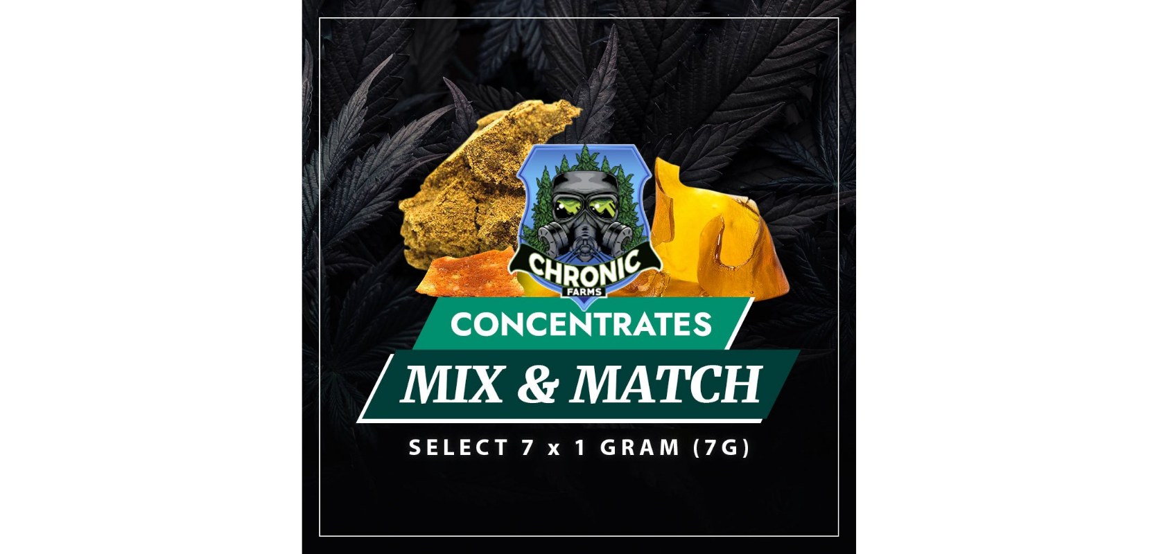 If you like shatter, you’re going to love this bundle! Build your very own 7G Mix and Match concentrate bundle and pay only $94.99 to get it delivered to your door. 