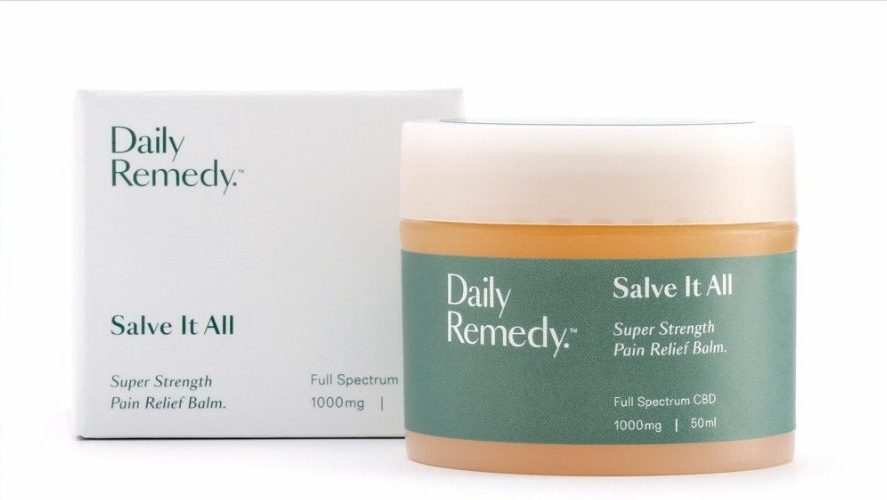 With 1000mg of cannabidiol per package, the Daily Remedy – Salve it All 1000mg CBD is one of the strongest products you can get for pain and discomfort. 