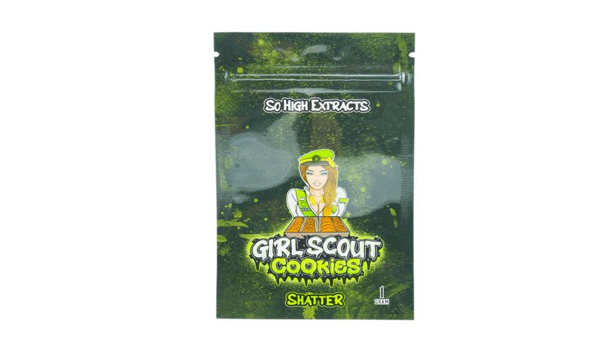 The So High Extracts Premium Shatter - Girl Scout Cookies is an exciting option for true cannabis connoisseurs who love traditional stuff!