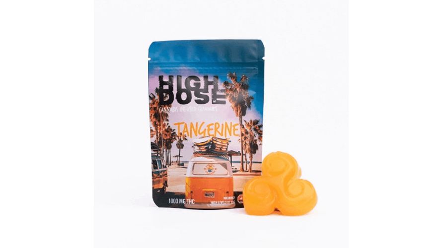 If you are looking for high THC edibles, these gummies from High Dose come in two options, the ultra-strength 1500mg, but if that is too potent for you, there is a 1000mg option. 