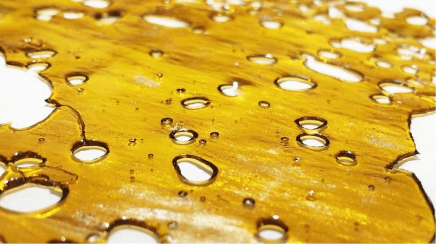 Shatter is typically solid at room temperature. It's usually translucent, and its colour ranges from a honey-like amber to yellow.