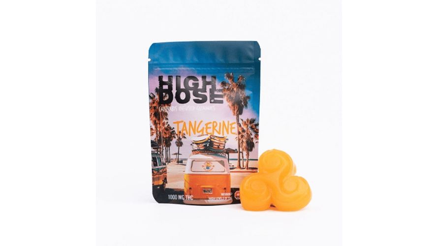 High Dose-Tangerine Gummies are potent and tangy cannabis candies for the tolerant user. 