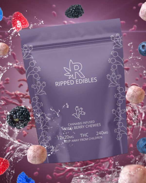 ripped edibles mixed berry chewies