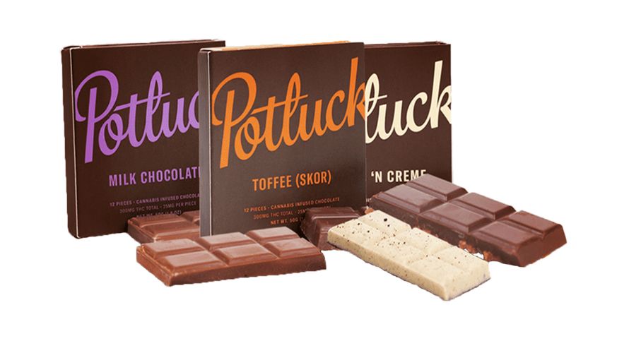 Explore our weed chocolate bars starting with our Potluck Chocolate bars, and Shatter Bars by Euphoria extractions 500mg and 250mg. 