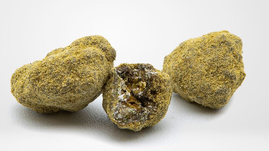 Moon rock cannabis is said to be a potent cannabis concoction that’s made by dipping premium quality cannabis flower in a cannabis concentrate and rolled into kief. 