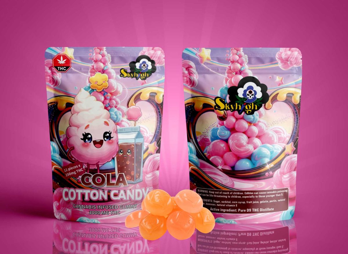 Sky High Edibles – Cola + Cotton Candy Gummy 3000mg THC (1)