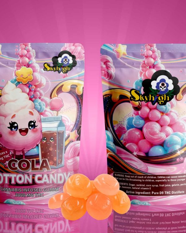Sky High Edibles – Cola + Cotton Candy Gummy 3000mg THC (1)