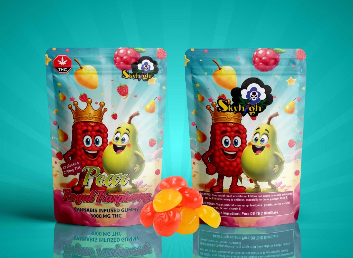 Sky High Edibles – Pear + Royal Raspberry Gummy 3000mg THC